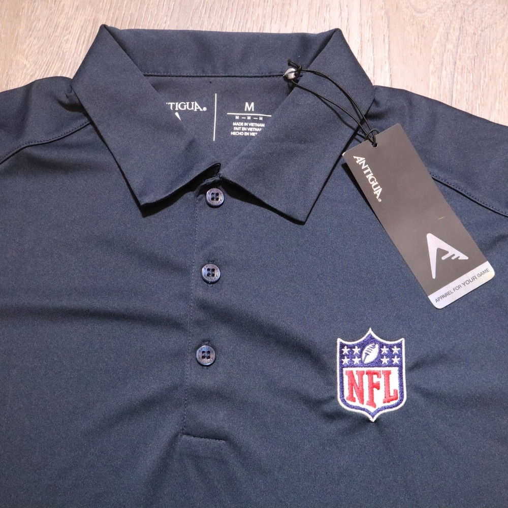 Antigua NFL Tribute Navy Golf Polo Shirt‎ Men's Size Medium Short Sleeve